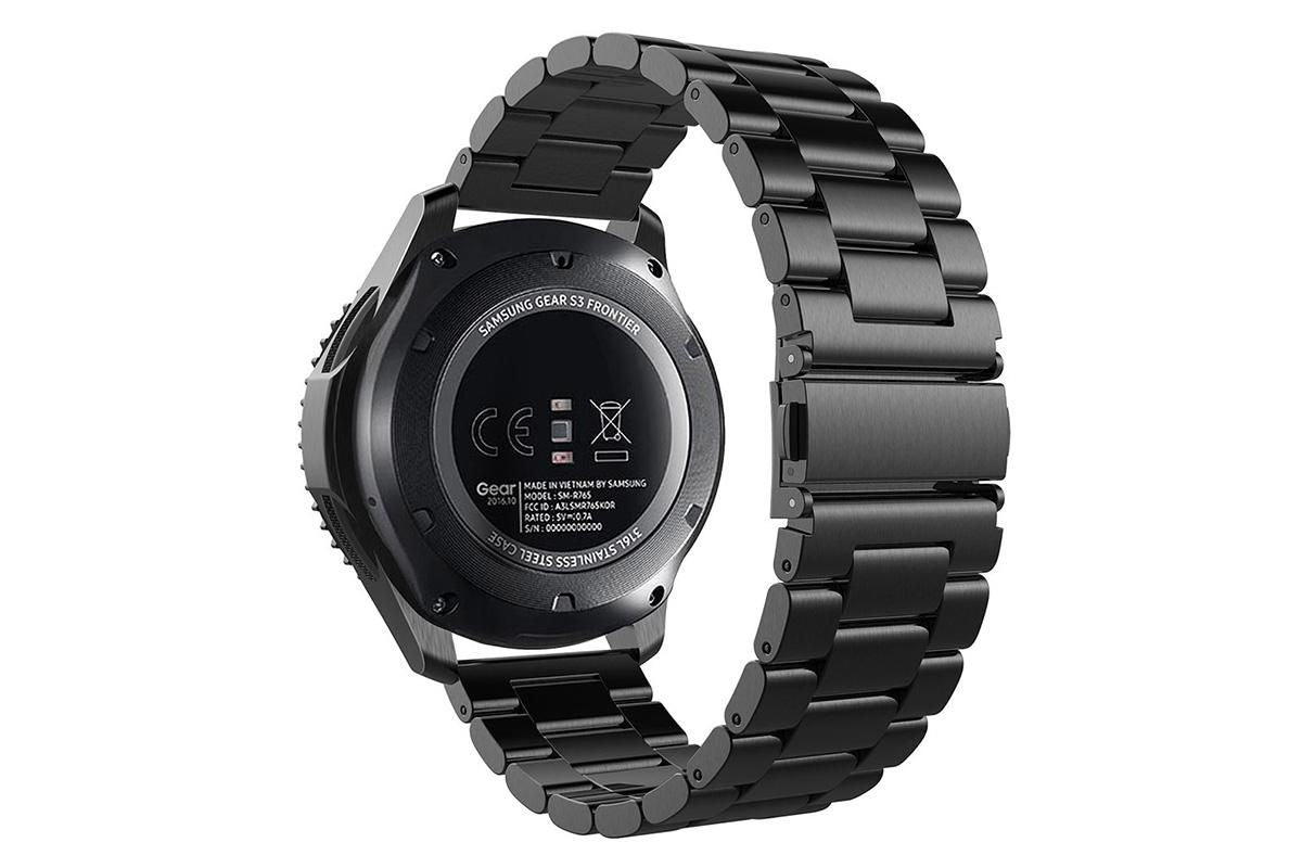 Stainless Steel Replacement Band for Samsung Gear S3 Strap-Black 20mm