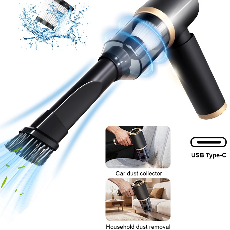 Cordless Handheld Portable Vacuum Cleaner, Wet & Dry Use Powerful Mini Car Vacuum with Multiple Nozzles & Washable Filter for Home Car Office Pet Hair Cleaning