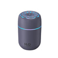 Flower Nozzle Mini USB Humidifier, 250ml Portable Cool Mist Humidifier with RGB Night Light, for Car, Bedroom, or Desk - Gray