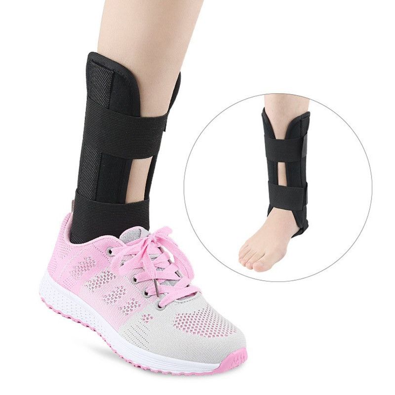 Adjustable Ankle Brace, Breathable Stabilizer Splint for Sprain Recovery & Sports Protection - Black L