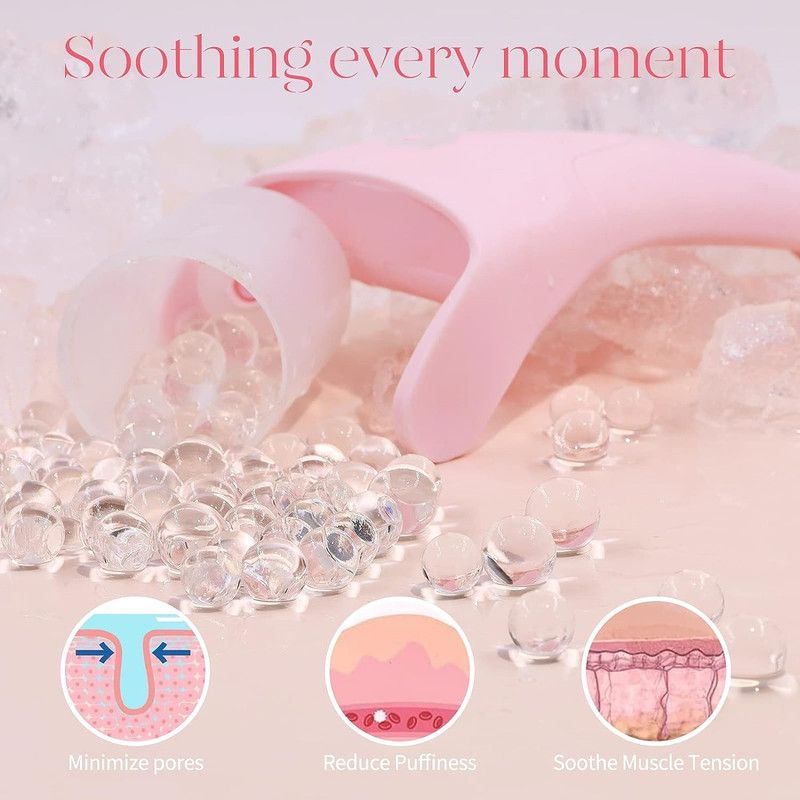 Ice Roller Facial Massager Detachable Cooling Bead Roller Skin Soothing Blue