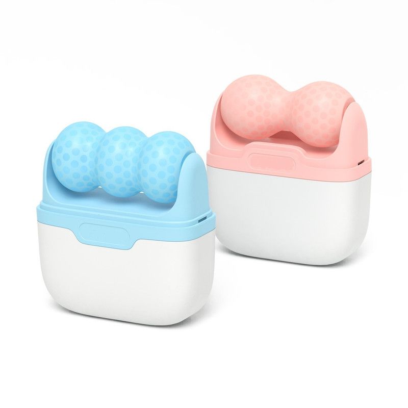 Ice Roller Beauty Device Double Sided Cold Compress Face Body Massager Pink