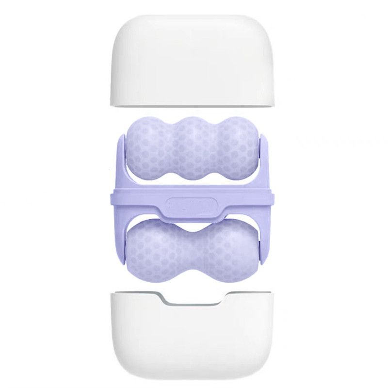 Ice Roller Beauty Device Double Sided Cold Compress Face Body Massager Purple