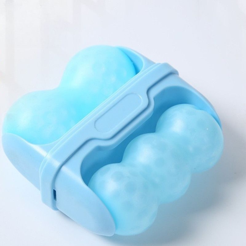 Ice Roller Beauty Device Double Sided Cold Compress Face Body Massager Purple