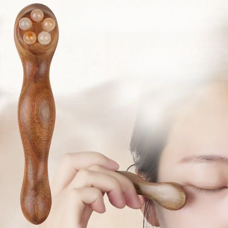 Massage Stick, Natural Horn Roller for Eye, Face, Meridian & Full Body Gua Sha