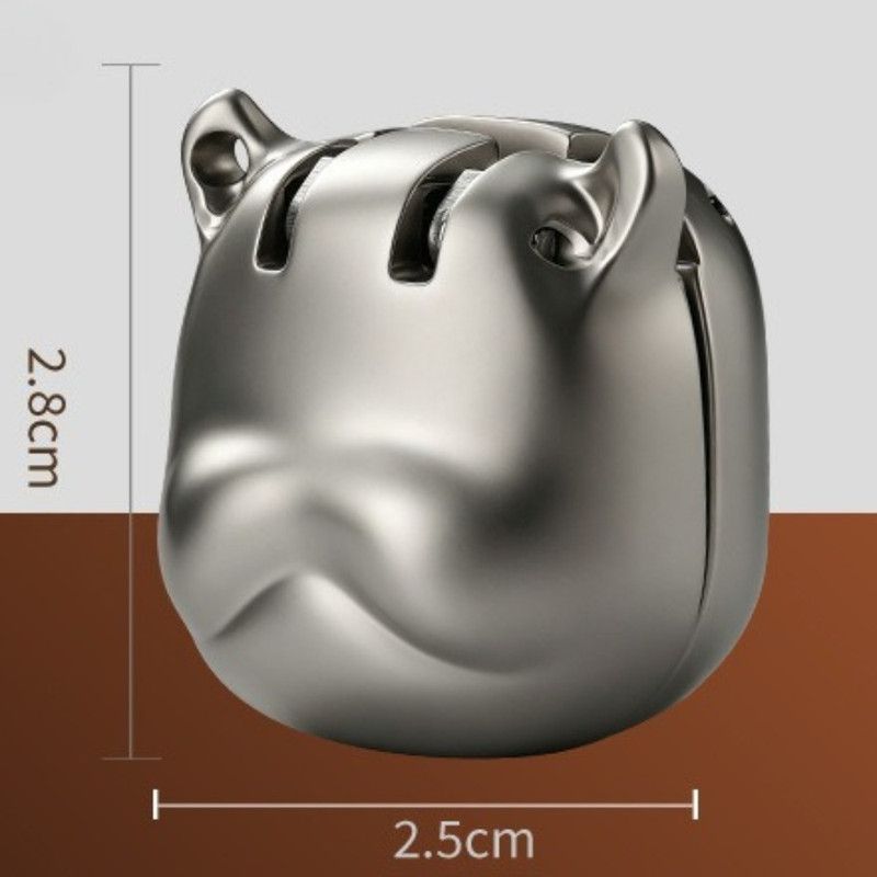 Cartoon Puppy Mini Folding Nail Clipper, Thick Stainless Steel Portable Anti-Splash Travel Nail Cutter—Light Gray