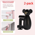 2-Pack Koala Desk Hook, Adjustable Glue-Free Table-Side Bag Hanger, Heavy-Duty Portable Backpack Hook for Students - Black