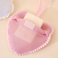 2-Pack Ins Style Cloud & Heart Soap Foaming Bag, Facial Bubble Net Soap Storage Pouch—Pink