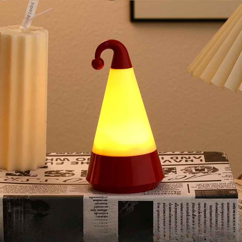 Christmas Hat Shaped LED Night Light, Flicker-Free Warm Lamp Bedroom Decor Christmas Ornament Gift