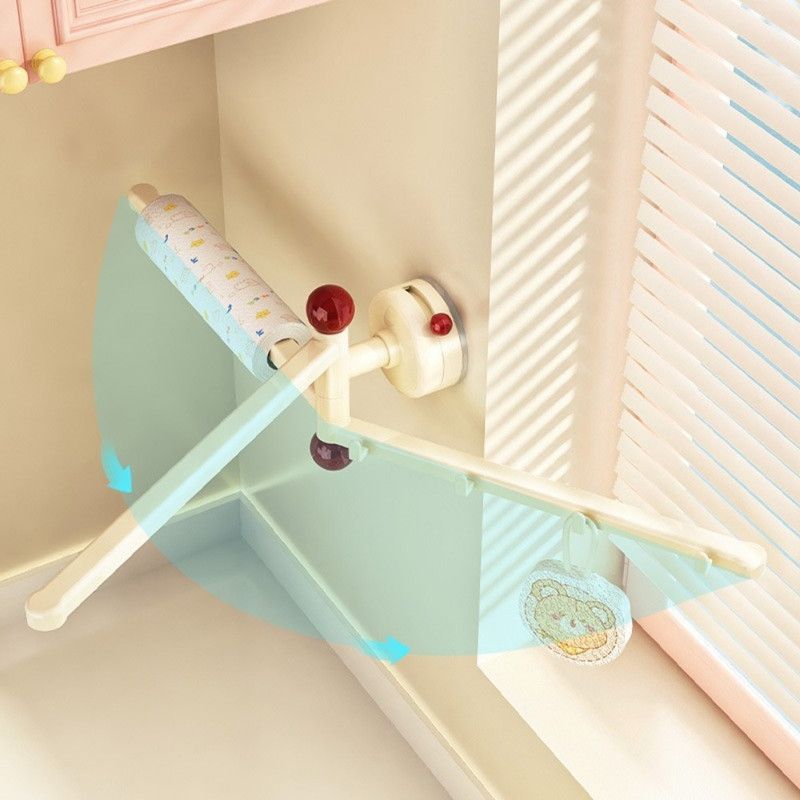 Suction-Mounted Rotatable Towel Rack, Multi-Foldable Kitchen Dishcloth Holder, Multi-Purpose Bathroom Storage Hanger—Beige