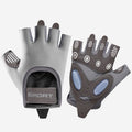 Gray - Size S - Women's Ice Silk Half-Finger Fitness Gloves, Silicone Shock-Absorbing, Anti-Slip, Breathable Sports Gloves