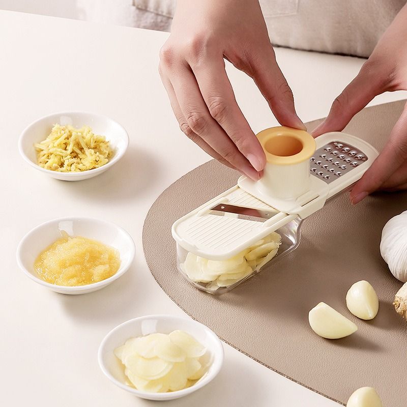 3-in-1 Multi-Functional Stainless Steel Slicer, Shredder, and Grinder—White