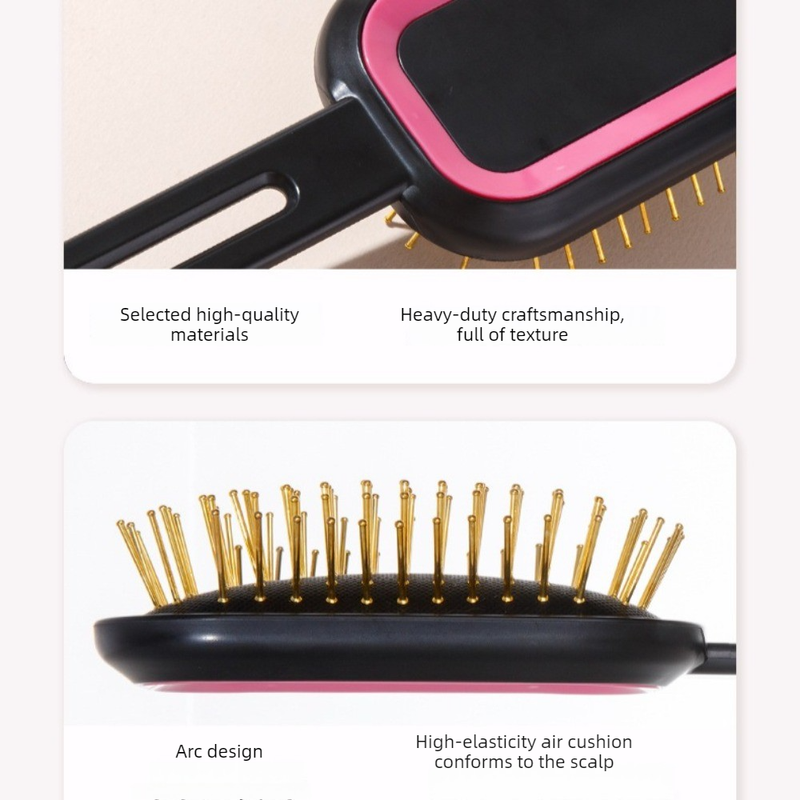 3D Air Cushion Hair Brush, Multi-function Scalp Massage Detangler Comb for Home Hair Styling—Light Purple