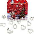 Stainless Steel Cookie Cutter Sets, DIY Press Baking Molds for Homemade Cookies & Pastries—Christmas Shapes, 10-Piece Set
