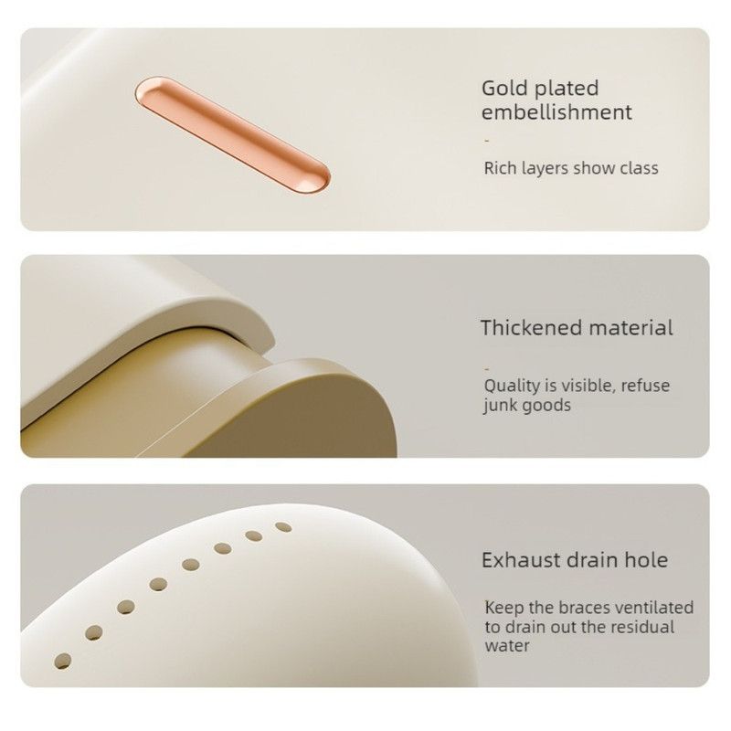 Portable Ventilated Retainer Case, Orthodontic Invisible Braces & Denture Storage Box With Tool Compartment—Beige