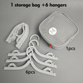 Portable Foldable Travel Clothes Hanger Set, Clothes Rack With Storage Bag For Business Trips and Home Use—Gray