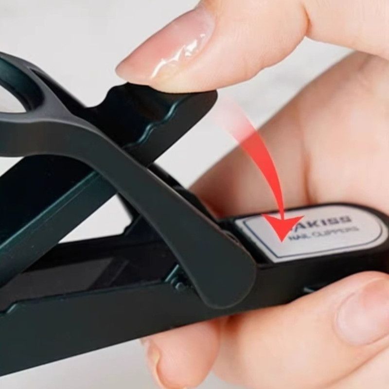 Magnifying Glass Nail Clippers for Seniors, Anti-Splash, Effortless Nail Cutter for Thick, Hard Nails—Black