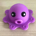 Octopus Shape Silicone Drain Hair Catcher, Bath Tub Sink Drain Filter Cover, Anti Clog Shower Drain Protector, Reusable Bathroom Hair Stopper-Purple