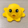 Octopus Shape Silicone Drain Hair Catcher, Bath Tub Sink Drain Filter Cover, Anti Clog Shower Drain Protector, Reusable Bathroom Hair Stopper-Yellow