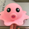 Octopus Shape Silicone Drain Hair Catcher, Bath Tub Sink Drain Filter Cover, Anti Clog Shower Drain Protector, Reusable Bathroom Hair Stopper-Pink