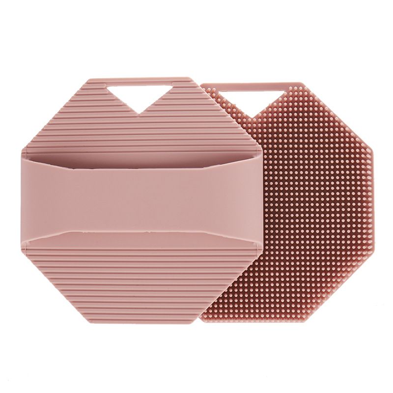 Silicone Body Scrubber Exfoliating Shower Brush Soft Silicone Bath Scrub Brush for Deep Skin Cleansing-skin tone