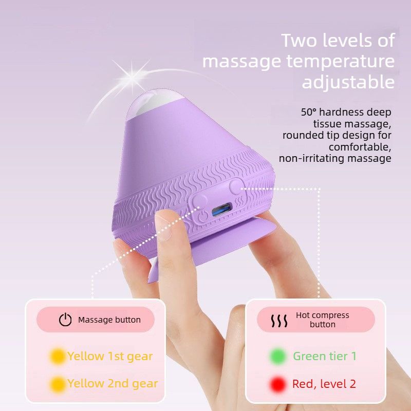 Electric Suction Cup Massage Ball Deep Tissue Vibrating Heat Therapy Green