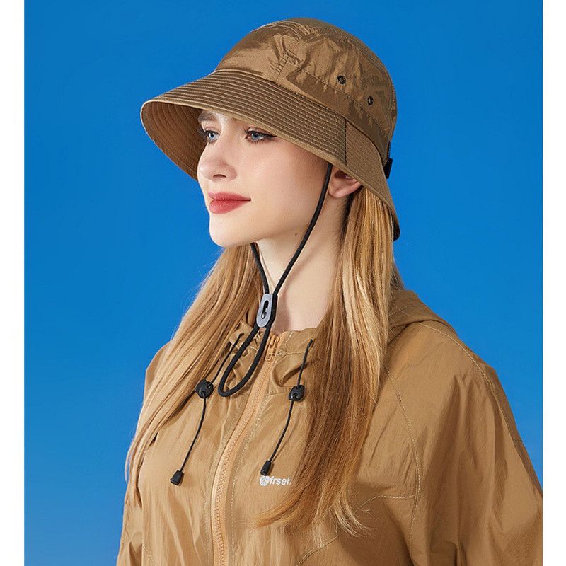 Unisex Quick-Dry Waterproof Bucket Hat – Outdoor Sun Protection Visor Hat – Khaki