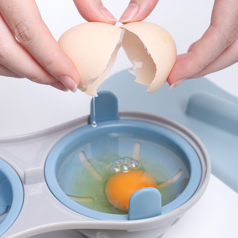 Microwave Egg Poacher – Egg Steamer Cooking Tool – Blue