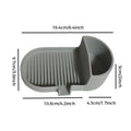 Silicone Soap Dish – Universal Non-Slip Soap Holder Tray for Handmade Soap – Grey