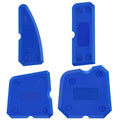 4 Pcs Silicone Caulking Tool Set SiliconeSealant Grout Finishing Tool with Multi Edges forKitchen Bathroom Floor Sealant Sealing Blue CaulkTools Kit