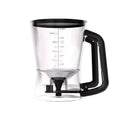 4 Cup Batter Dispenser Measuring Pitcher with Lid, Pancake Cupcake Waffle Batter Separator Jug, Clear Baking Mix Dispenser with Measurement Markings-black