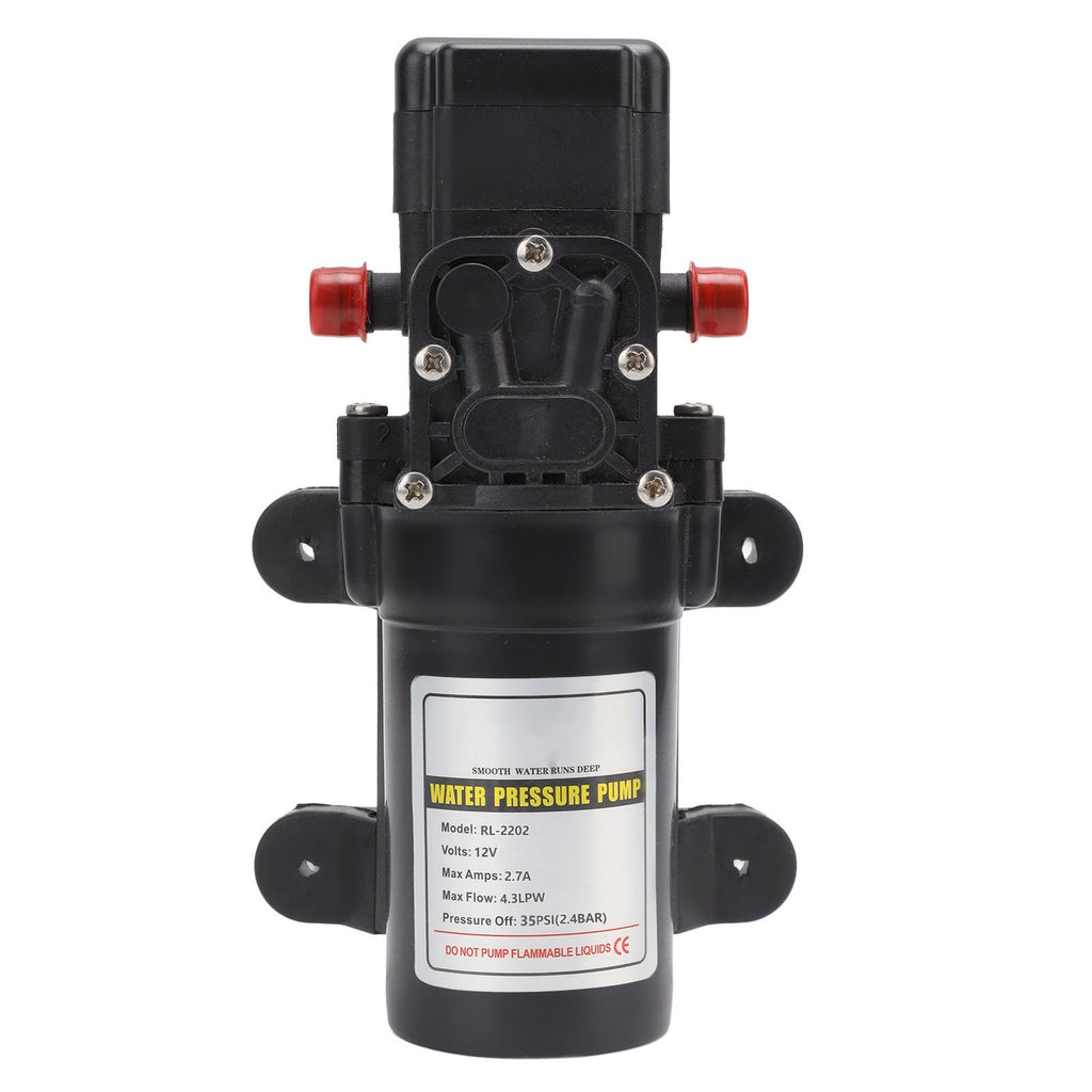 Water Pressure Diaphragm Pump Self Priming Diaphragm Pump High Pressure Water Pump for Outdoor RL 2202 12V