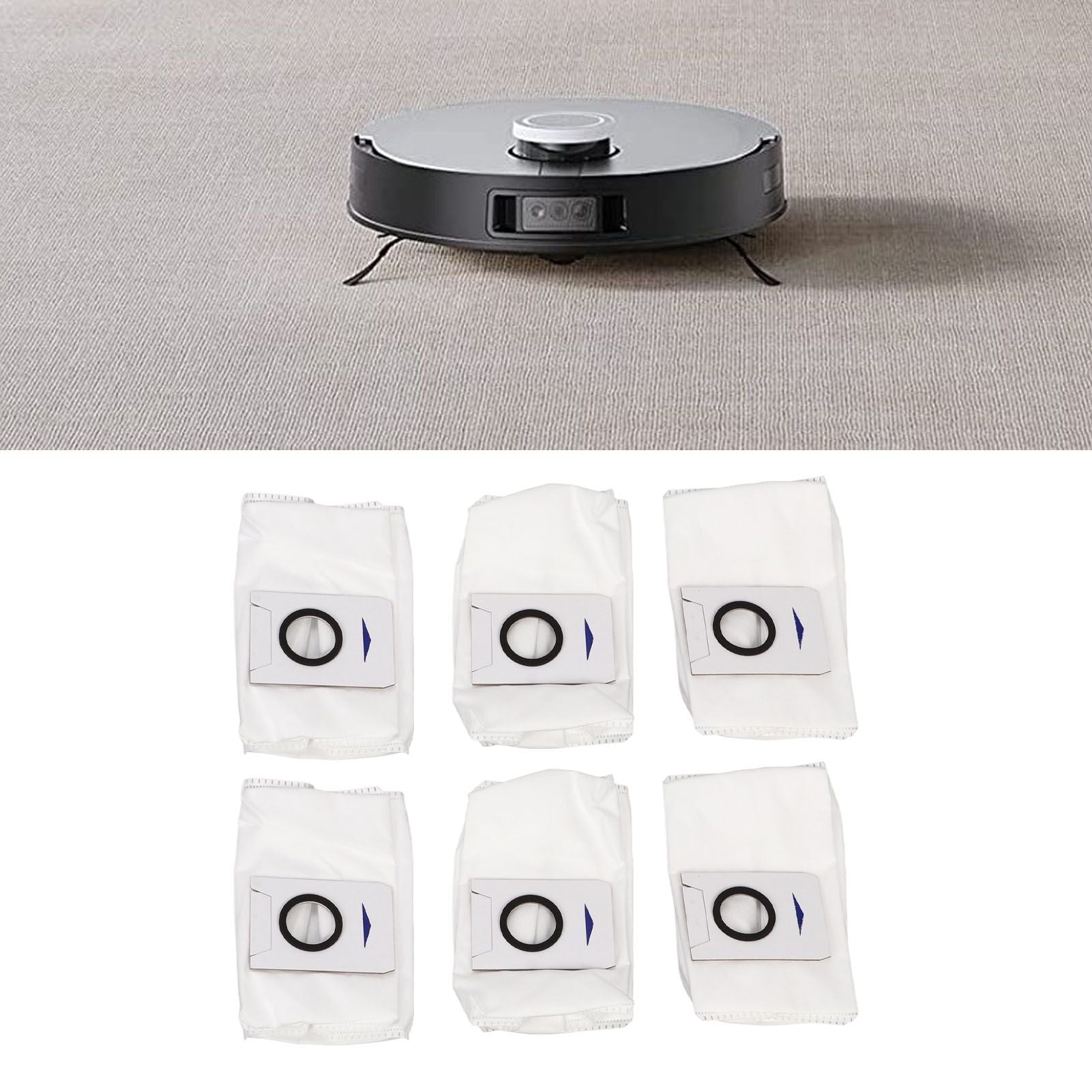 6pcs Vacuum Cleaner Dust Bags for DEEBOT X1 Omni Replaceable Dust Collection Bag Vacuum Cleaner Accessory