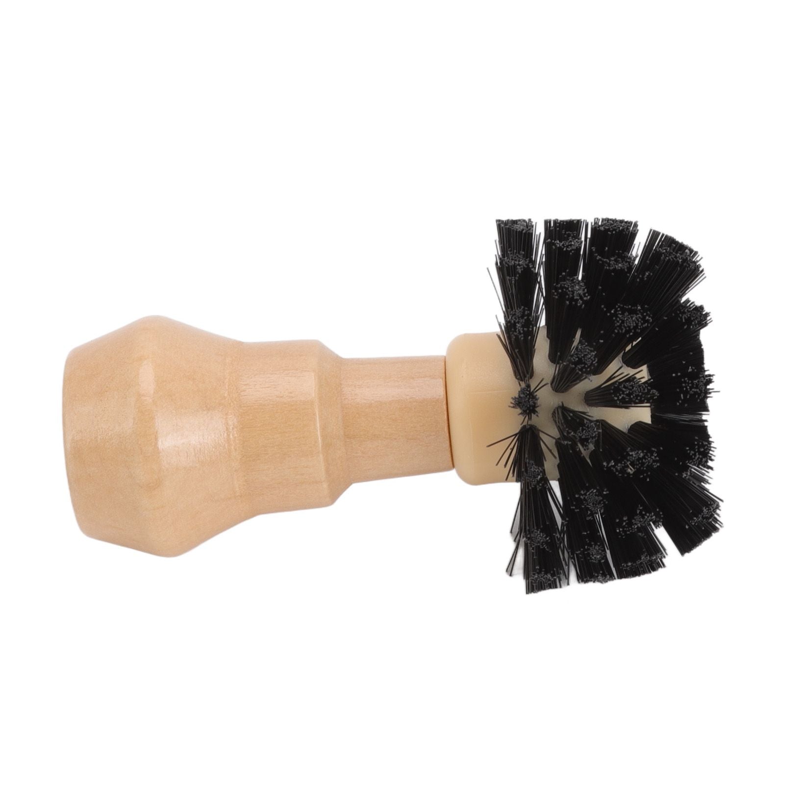 Portafilter Cleaning Brush Professional Portable Coffee Tamper Cleaning Brush with Wooden Handle for Kitchen Tool 58mm/2.28in