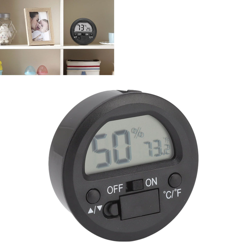 Temperature Humidity Meter Portable Round Embedded Electronic Digital Display Temperature Humidity Gauge