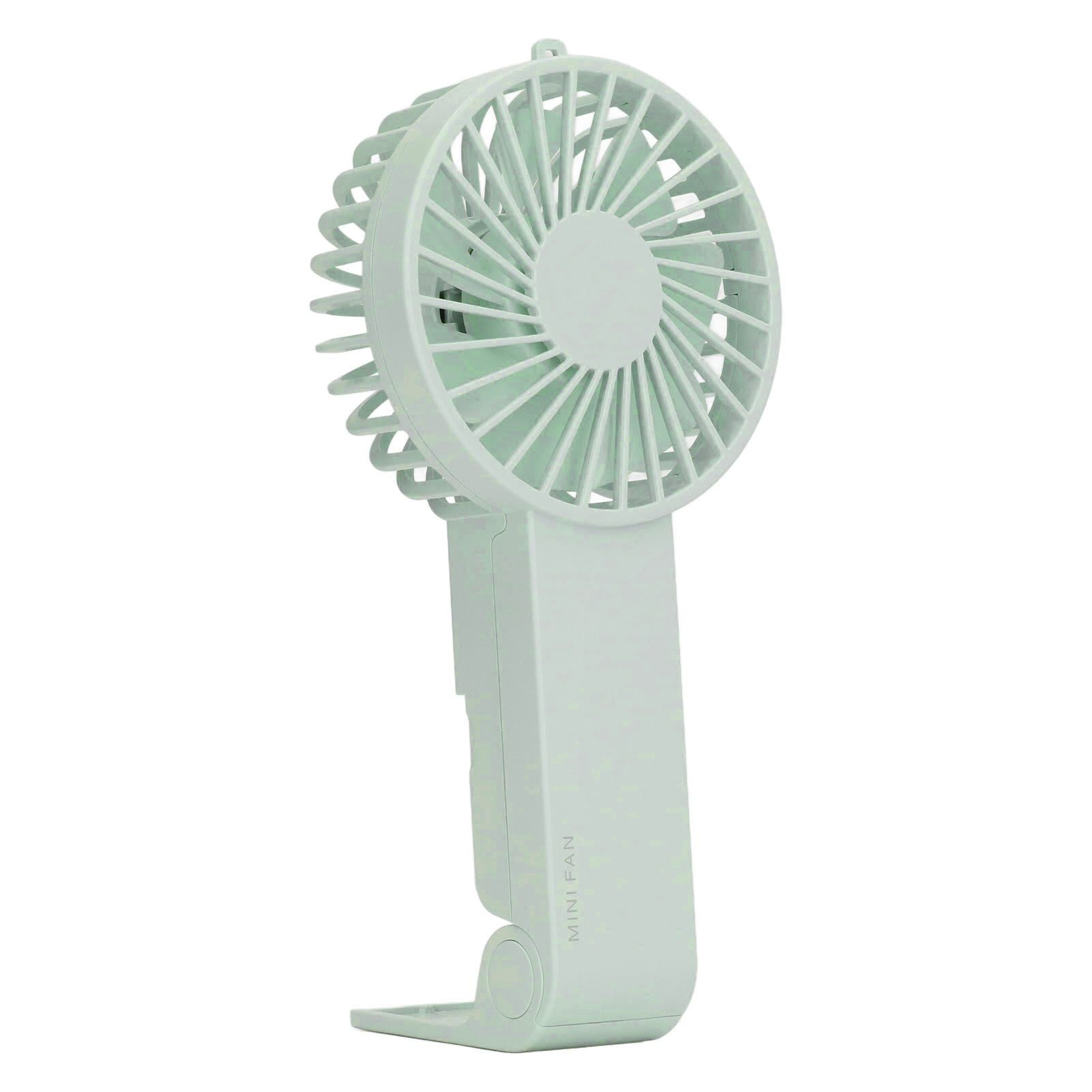 Mini Handheld Fan Foldable Portable Fan USB Rechargeable Fan For Home Office Travel Green