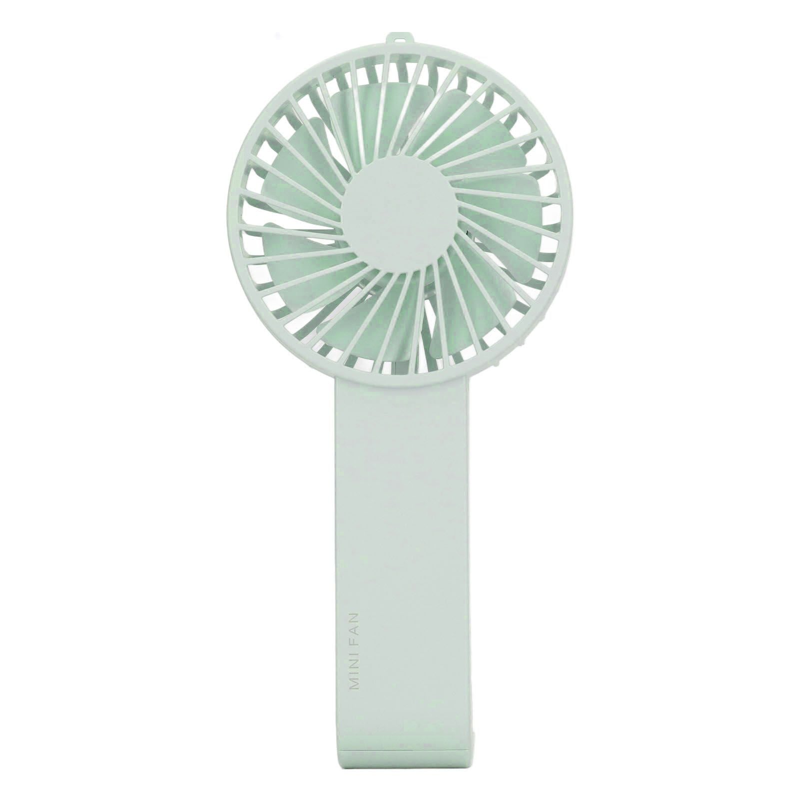 Mini Handheld Fan Foldable Portable Fan USB Rechargeable Fan For Home Office Travel Green