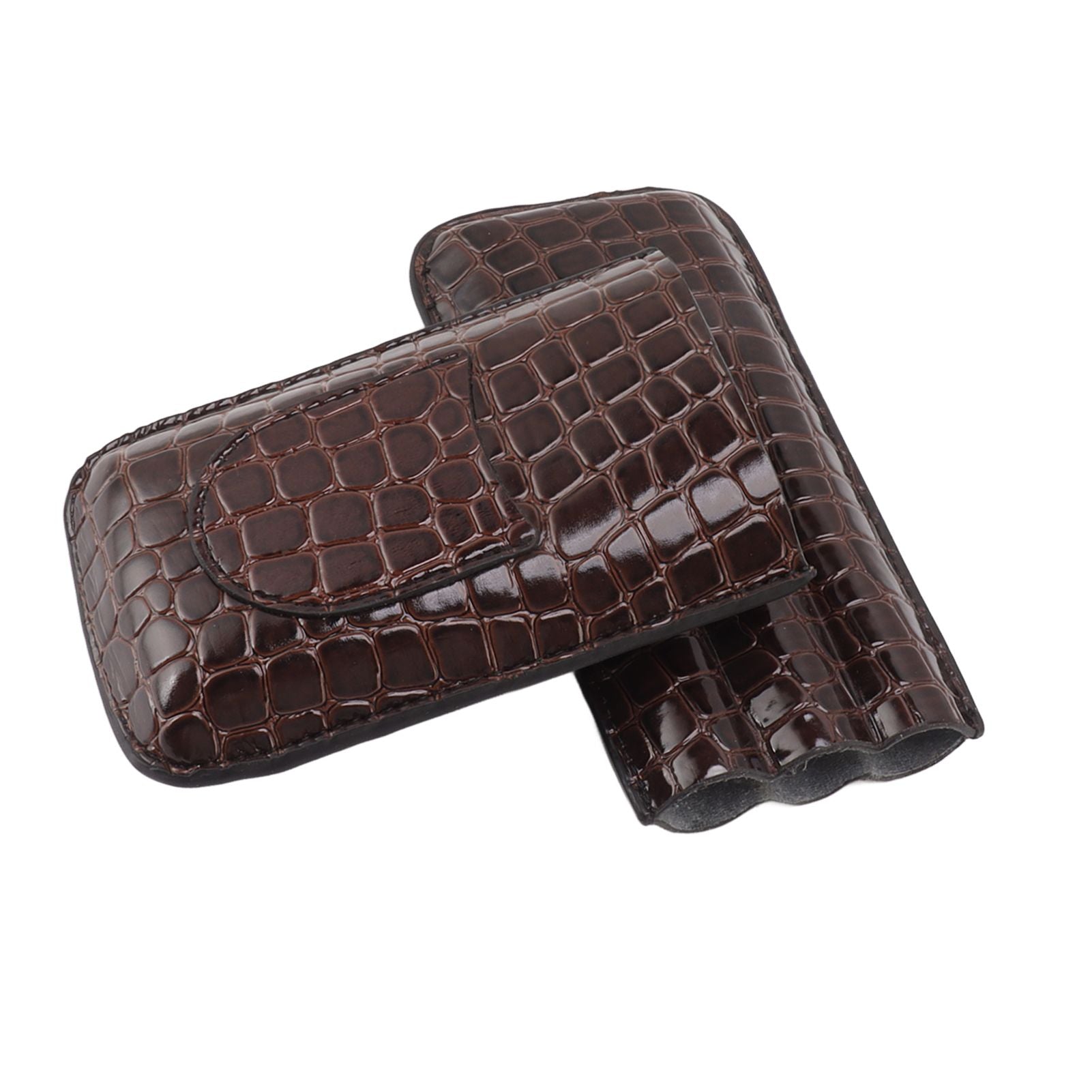 Leather Cigar Holder Portable Holding 3 Cigars Practical Travel Cigar Humidor for Man