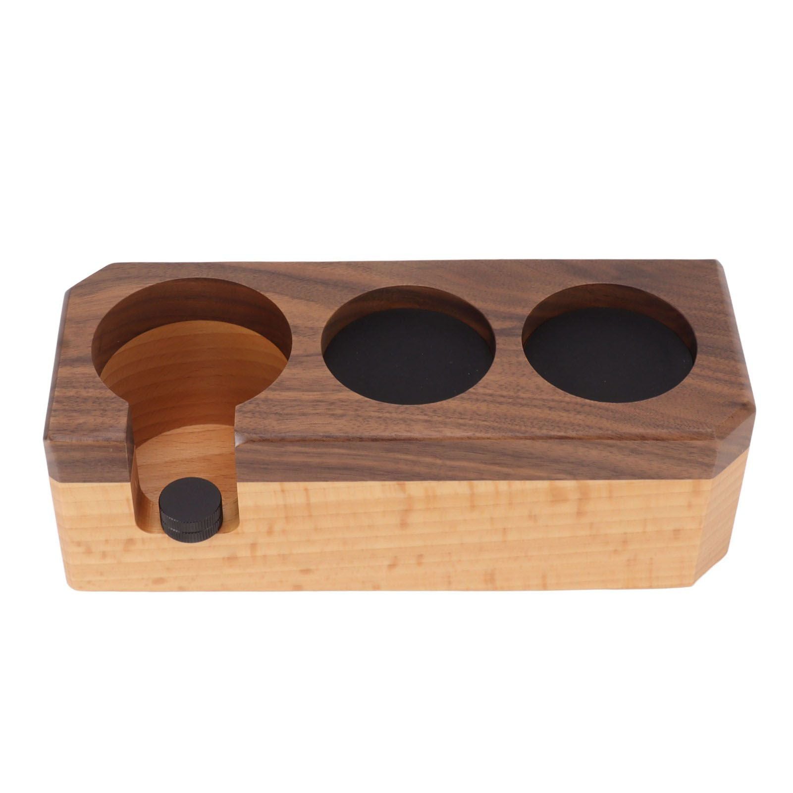 Tamping Station Thick Wood Anti Slip Mats Elegant Multifunction Tamper Holder for 51 54 58mm Portafilter Distributor Small
