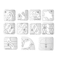 11 Pcs DIY Quilting Template Set Domestic Sewing Acrylic Templates Ruler Series 5 for DIY Machine Quilting Ruler