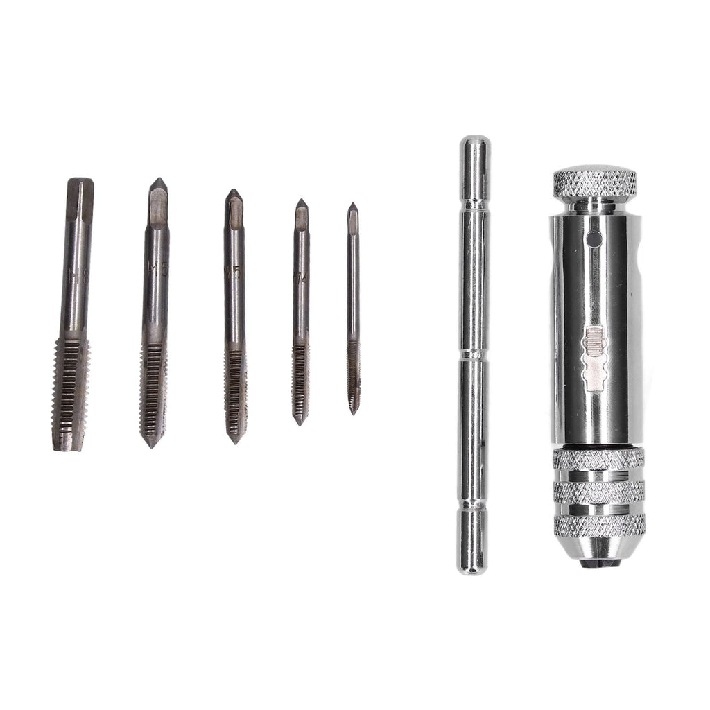 Ratchet Tap Wrench Rigid Hold 3 Positions Gear Box Adjustable Various Tap Sizes T Handle Tap Wrench for Faucet Reamer