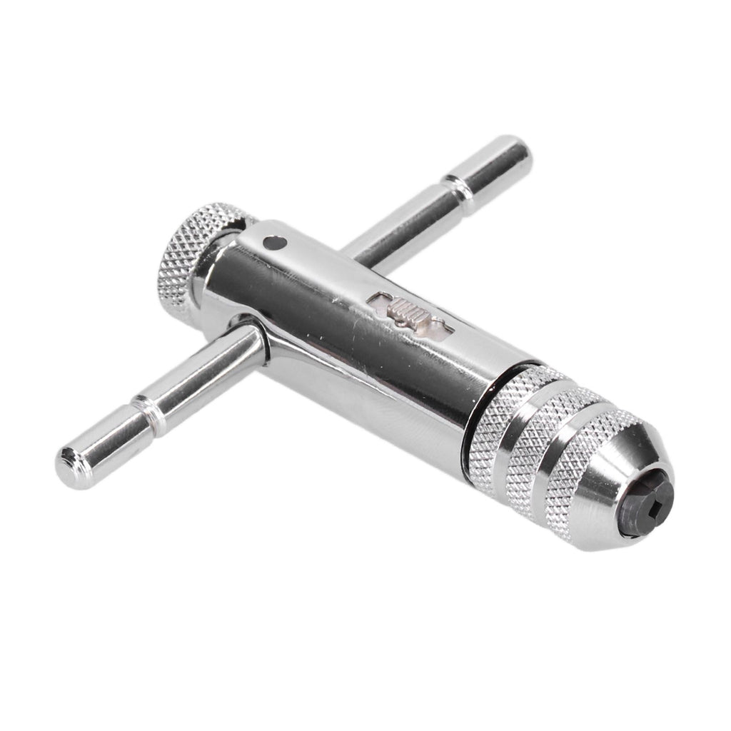 Ratchet Tap Wrench Rigid Hold 3 Positions Gear Box Adjustable Various Tap Sizes T Handle Tap Wrench for Faucet Reamer