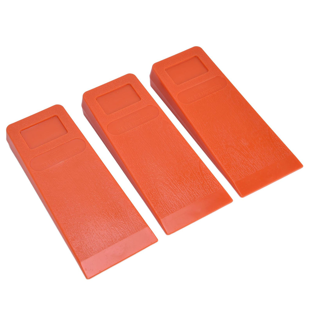 3pcs 8in Felling Wedges Spiked Plastic Safe Logging Tools for Chainsaws Tree Cutting