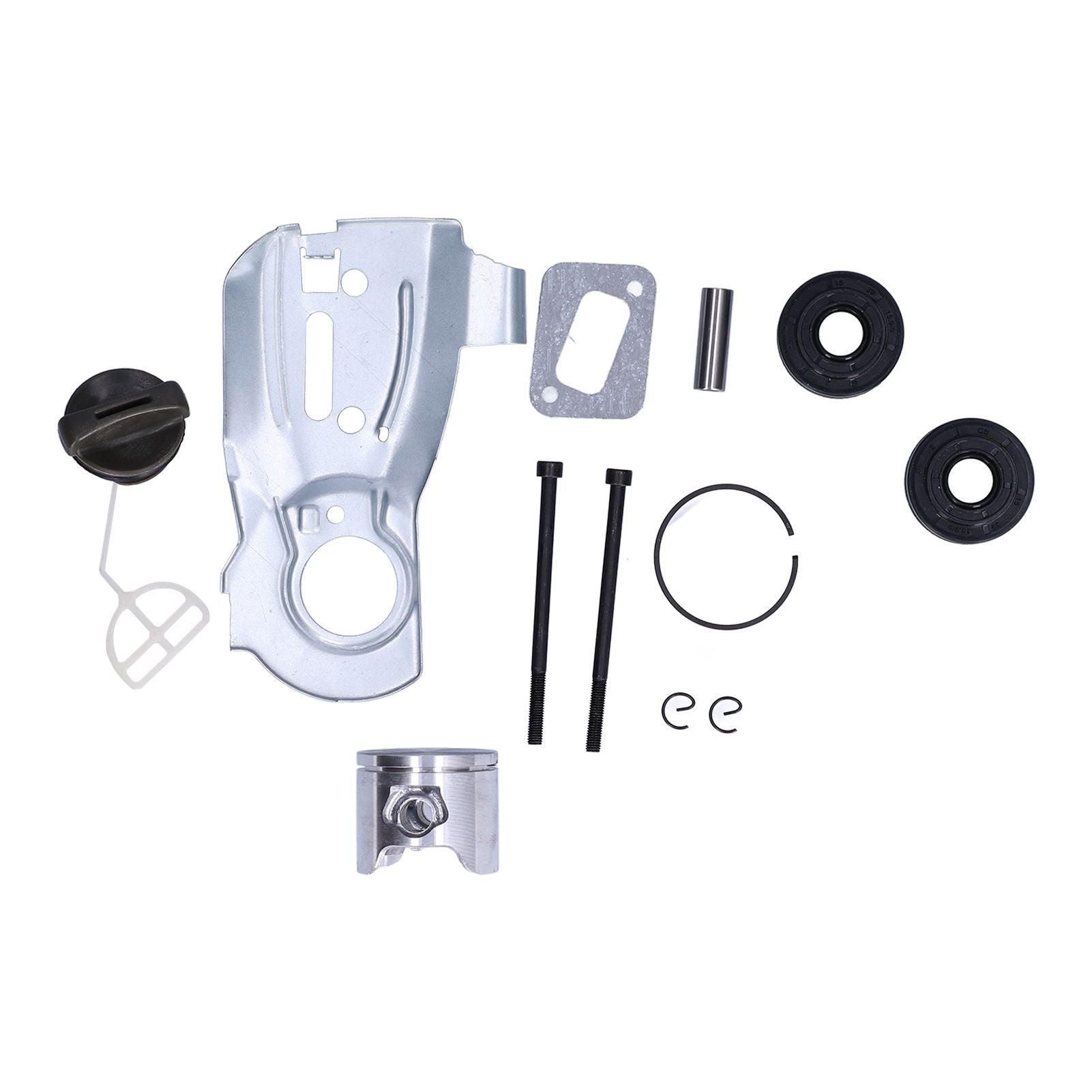44mm Cylinder Piston Oil Seal Top End Rebuild Kit 503869971 Replacement for Husqvarna 340 345 350 Chain Saw