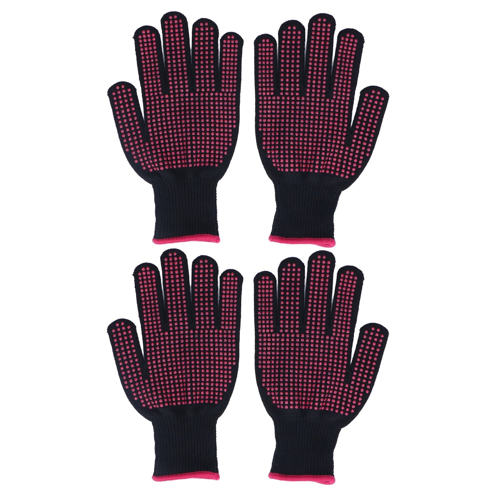 2 Pairs Cut Resistant Gloves Kitchen Gardening Safety Protection Tool for Wood CarvingPink 25cm