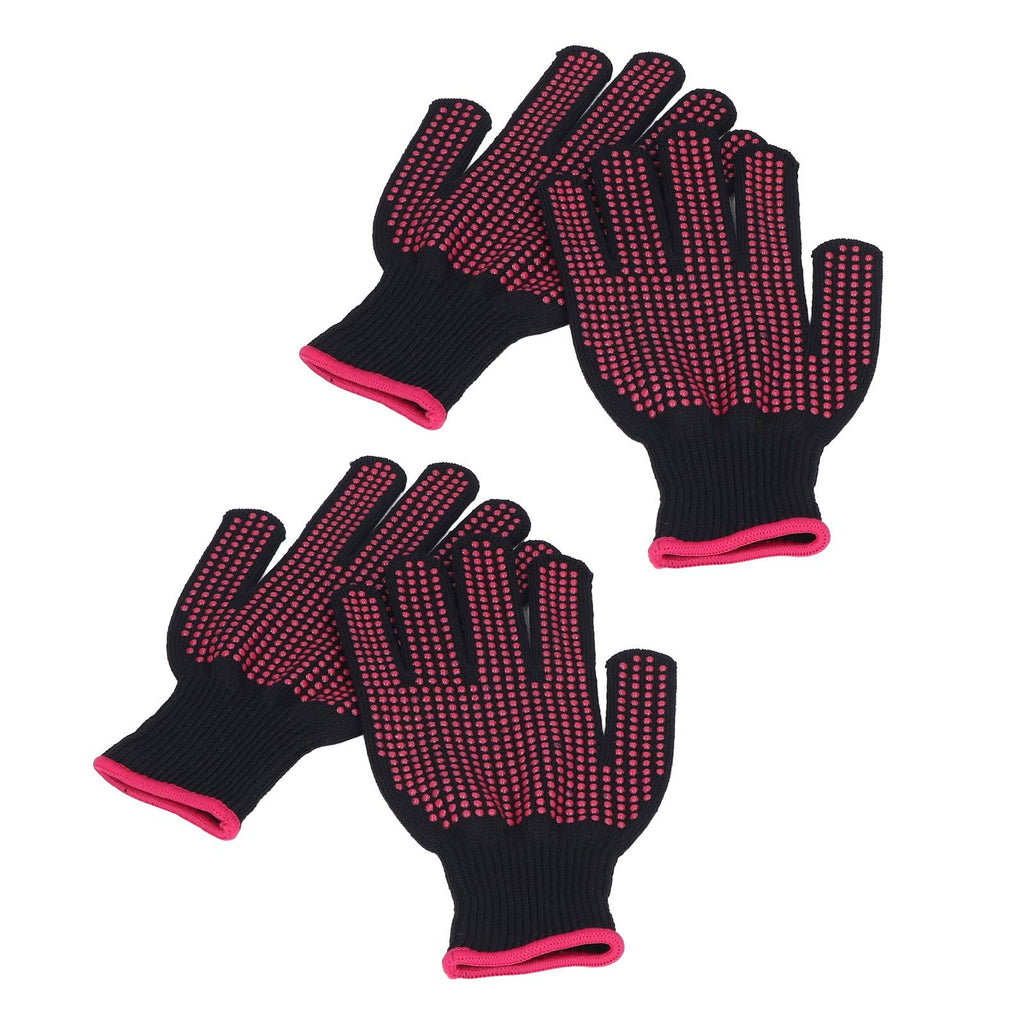 2 Pairs Cut Resistant Gloves Kitchen Gardening Safety Protection Tool for Wood CarvingPink 25cm