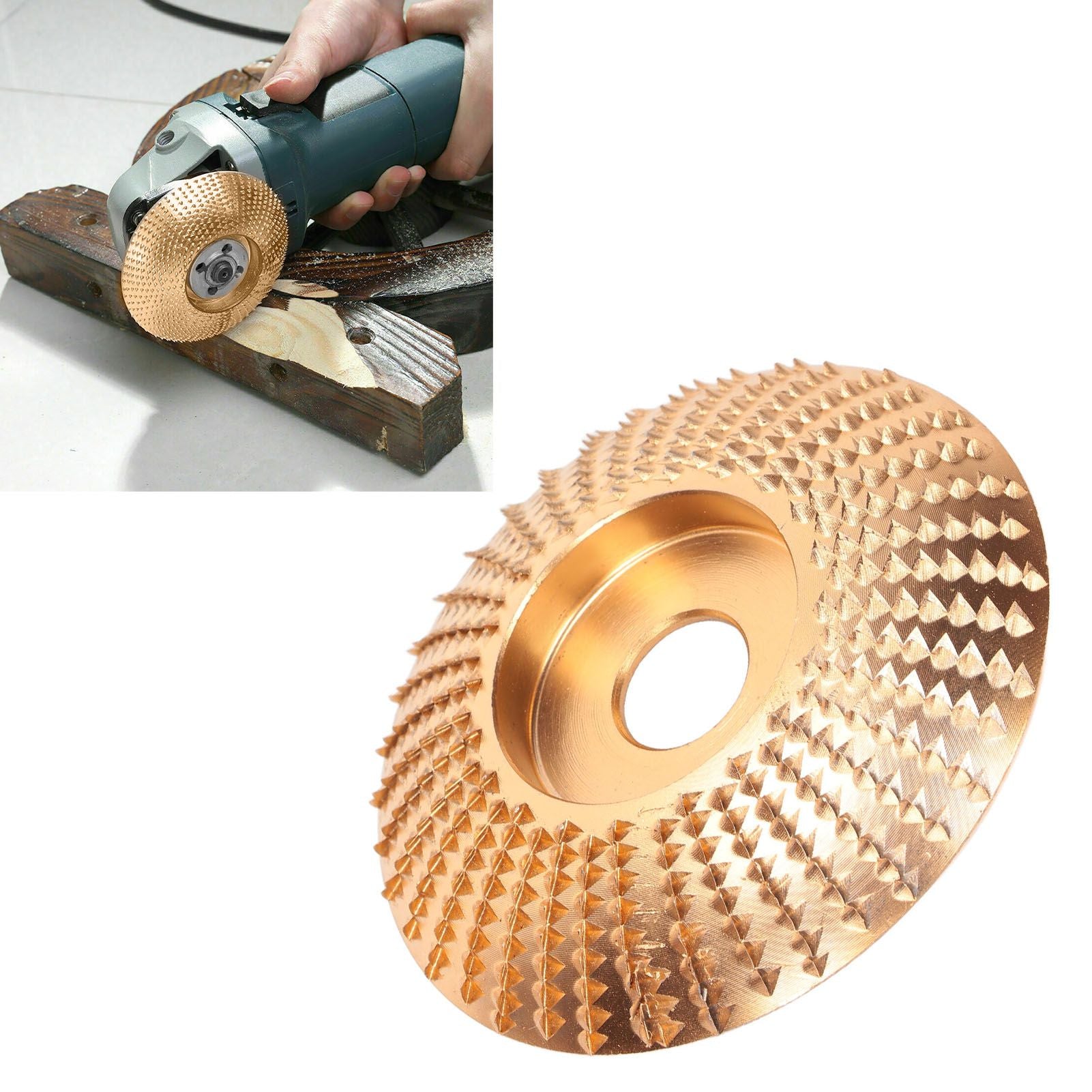 Grinding Wheel High Carbon Steel Saw Disc Quick Clearing Wear Resistant Curved Gold Woodworking Grinder Disc