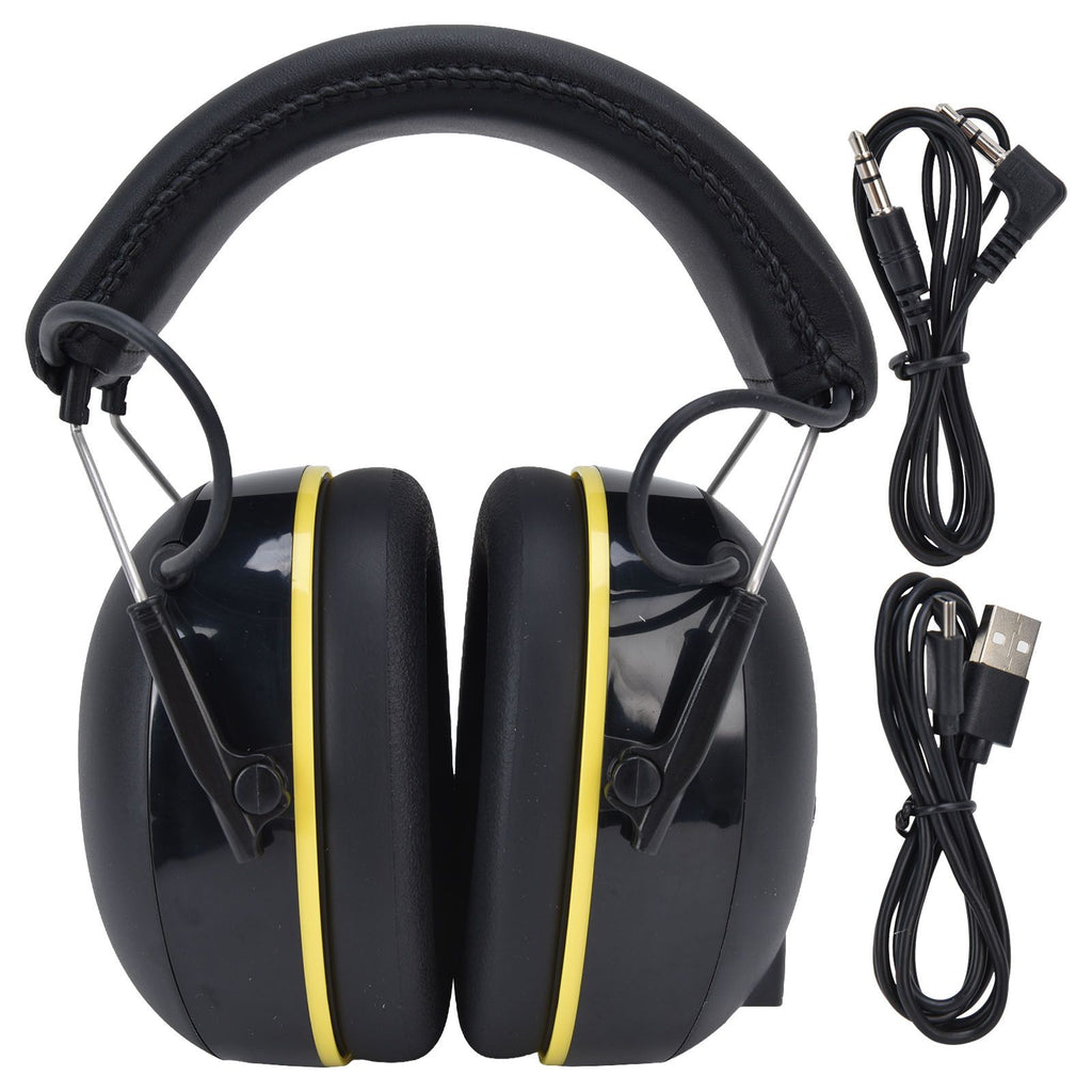 Hearing Protection Earmuffs 5V/1A Noise Canceling Multifunctional Ear Protection Earmuffs for Gardening Black