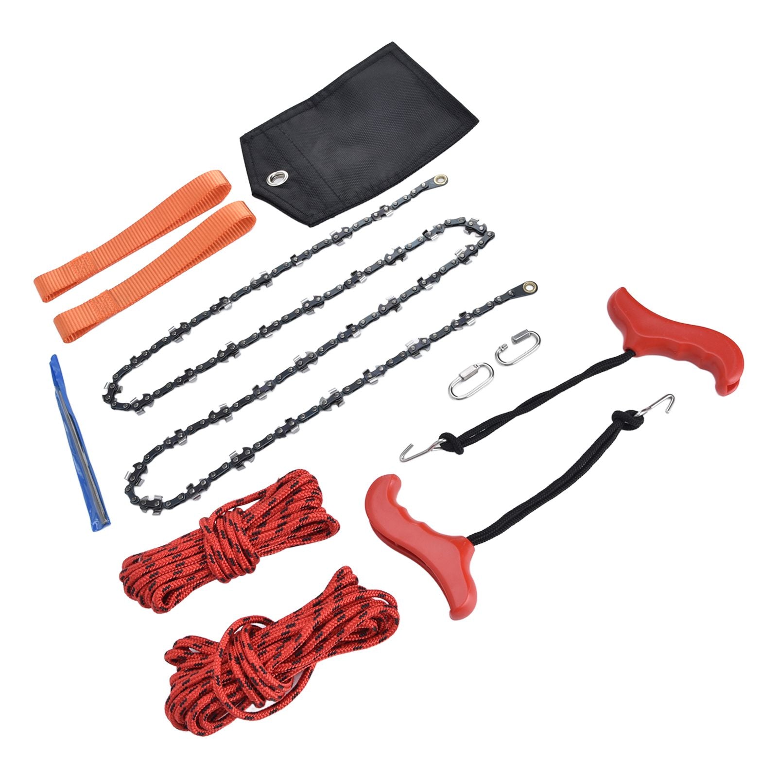 Hand Rope Chain Saw Efficient Both Sides Teeth Blades Folding Pocket Chainsaw for Tree Limb 53 Inch