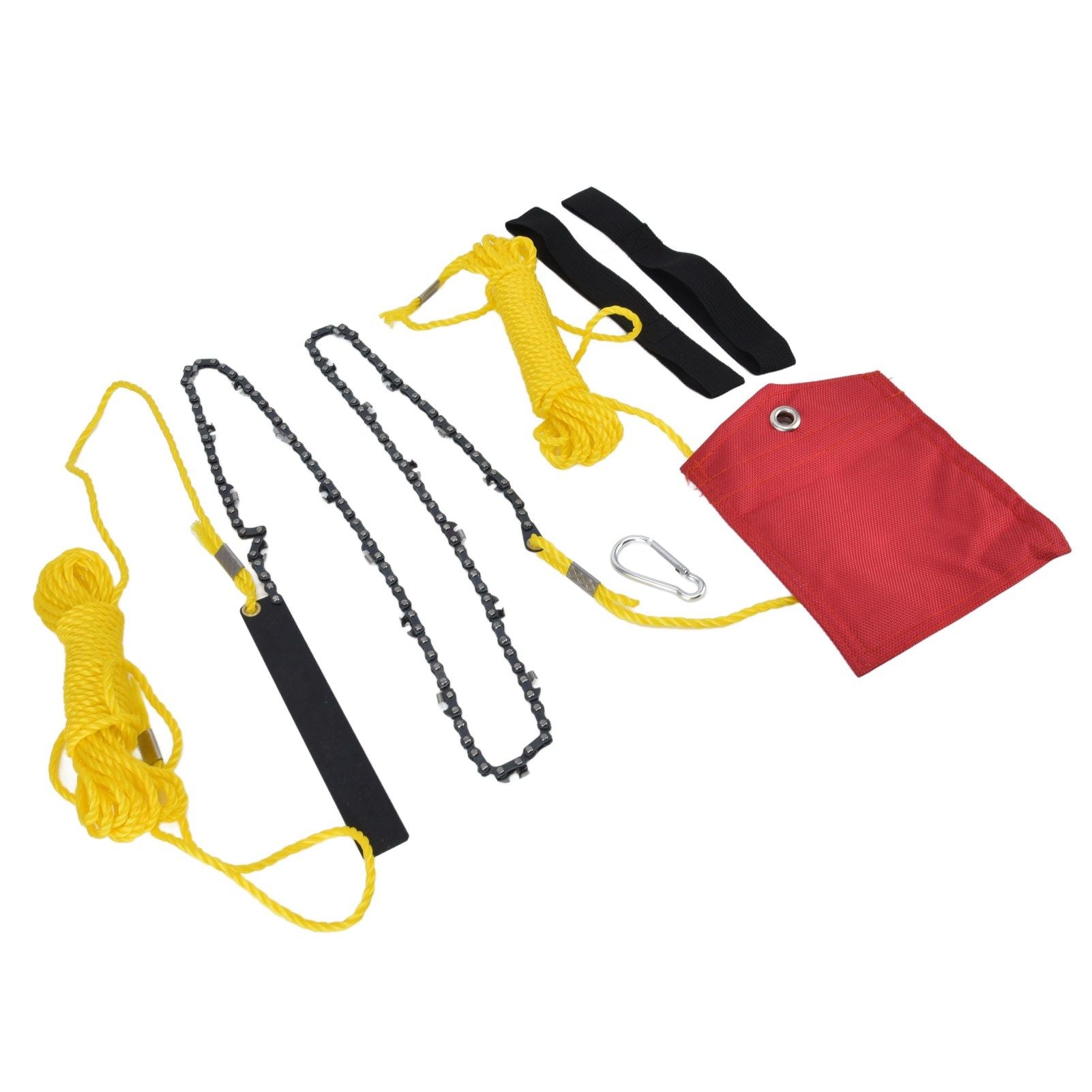 48 Inch Tree Limb Hand Rope Chain Saw 63 Teeth High Hardness Comfortable Handle Folding Pocket Chainsaw for Tree Pruning